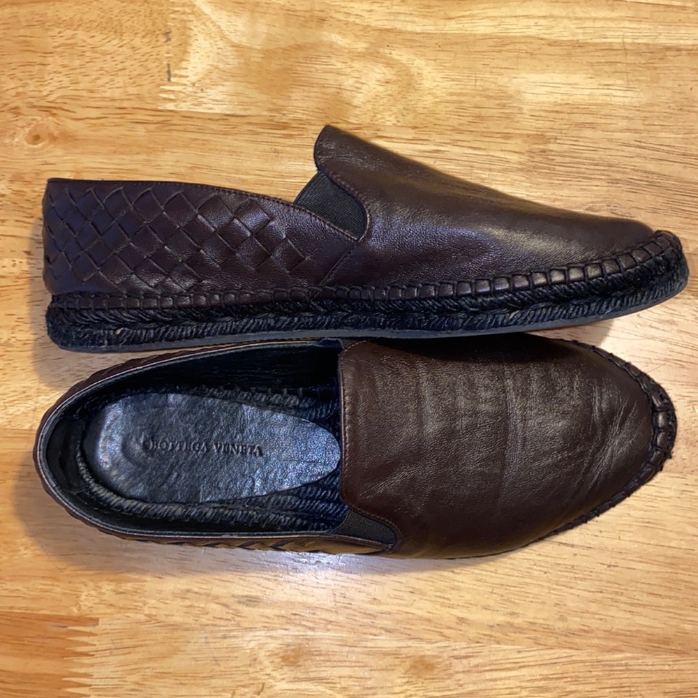 Bottega Veneta Dark Brown Espadrille Loafers 407387